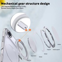 En gros Offre Spéciale Nouveau Mat Transparent Magnétique 360 Support Rotatif Anti-Chute Téléphone Cas pour iPhone 17 Air 17 16 15 14 Pro Max