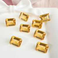 Batu Permata Citrine Kuning Asli Potongan Emerald Alami 7x9mm hingga 12x16mm, Batu Permata Lepas Berkualitas Tinggi CN, Tanpa Perawatan Tambahan, untuk Pembuatan Perhiasan