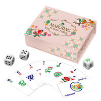 Boîte rigide de Mahjong à fermeture magnétique avec logo personnalisé Emballage de cartes à jouer en plastique Boîte rigide de 160 pièces Boîte de tuiles de Mahjong américain