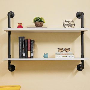 Étagère métallique rétro rangement étagère en bois <span class=keywords><strong>porte</strong></span>-papier hygiénique mural avec étagère - Product Image 5