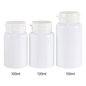 100mL 120ml 150ml Tapa superior abatible Blanco Botella de plástico vacía Botellas de tableta Pastillero Contenedores Suplemento Tapa de embalaje - Product Image 3