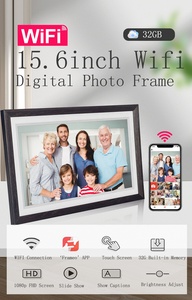 15.6 Inch Smart Digital Photo Frame with WiFi 32GB Storage Easy Photo & Video Sharing via Frameo App Features Clock Function - Product Image 2