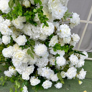 Sunwedding dev yeşil ve beyaz yapay gül kemer kapısı düğün sahne gelin noel satılık giriş - Product Image 4