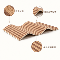 Griffoir vertical modulaire pour chat, luxueux, durable, remplaçable et écologique, design ondulé ; fabriqué en liège recyclé