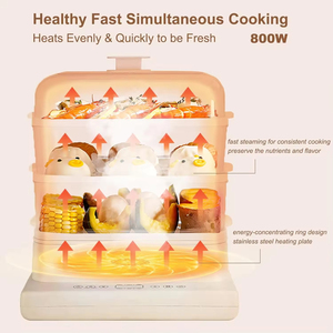 12L 1200W Wholesale Home 3 Layer Vegetable Steam Cooker <b>Kitchen</b> Rice Corn Electric Food Steamer - Product Image 3