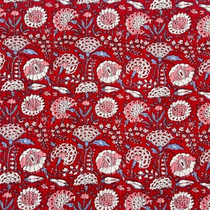 <b>Large</b> Cotton Casual <b>Weekender</b> Travel <b>Bag</b> <b>Women</b> Handmade Quilted Fabric Duffle Block Printed Floral Lightweight Portable - Product Image 5