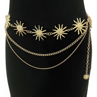 Longue ceinture ajustable pour femme, bijoux pour robes, jeans et pantalons, chaîne de taille en métal multicouche, bijoux pour femmes
