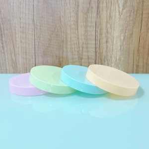 Wholesale Cosmetic Food Packaging 250ml 8oz clear Transparent Pet <b>Plastic</b> Cosmetic Cream <b>Jar</b> with Colored Lid - Product Image 4