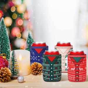 Custom Design 12oz Insulated Neoprene Christmas <b>Ugly</b> <b>Sweater</b> Beer Can Cooler - Product Image 5
