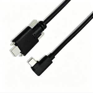 Industrial camera equipment dedicated double screw fixed Type-C <b>cable</b> right angle bend 5A fast charging data transmission <b>cable</b> - Product Image 4