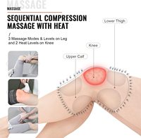 Neues tragbares Großbild-LCD-Smart Smart Neues wiederauf lad bares Vibrations heizungs luft kompressor Elektrisch beheiztes Knie massage gerät mit Wärme