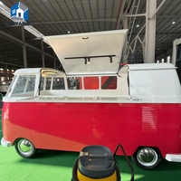 Camion de restauration mobile de luxe de haute qualité avec carrosserie en acier inoxydable, hotte et mur coupe-feu pour les entreprises de restauration rapide