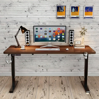 Table de bureau électrique en bois au design moderne avec hauteur réglable Caractéristiques ergonomiques pour une utilisation confortable de l'ordinateur portable