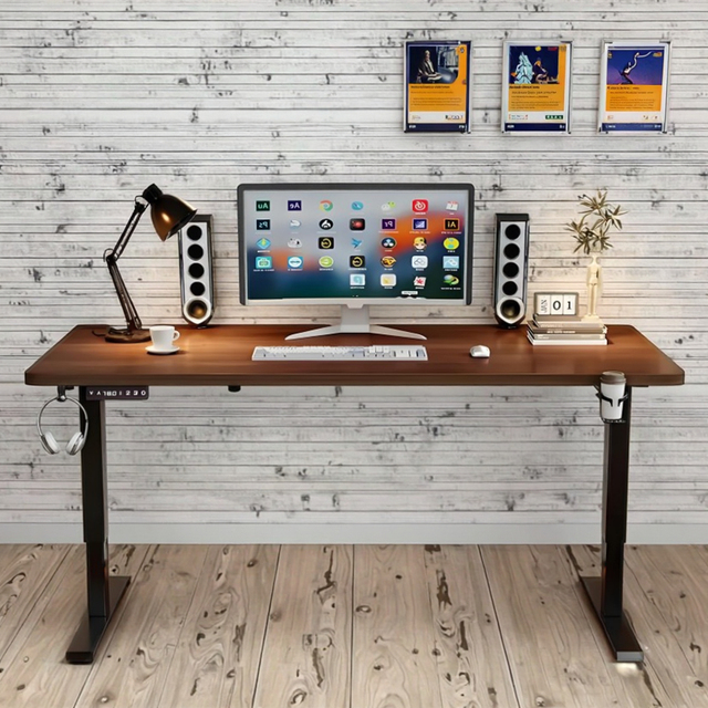 Modern Design Electric Wooden Office Table with Adjustable Height Ergonomic Features for Comfortable Laptop Computer Use