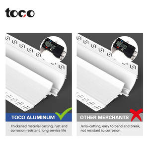 LED-profiel voor droogbouw, aluminium, trimless, binnenverlichting, plafond, 6000-serie, wandverlichting, hoekverlichting - Product Image 3