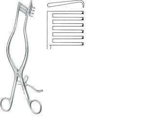 Retractores quirúrgicos de alta calidad, 26,5 cm, 6x6 dientes, Manual Adson de retención automática, acero inoxidable, tecnología alemana, Pakistán Mahersi - Product Image 2