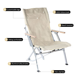 Outdoor Furniture Garden Hot Sale Aluminum Folding Portable Fishing Relax <b>Deluxe</b> <b>Camping</b> <b>Chair</b> Wholesale - Product Image 4