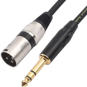 Altavoz 6FT Pro Audio 6.35mm Macho 1/4" TS a Rojo Dual Banana Plug 18AWG Cable R