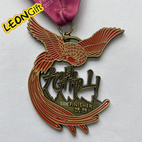 Leon Metal Gift Prix personnalisé Médailles de match sportif et lanière Médailles de boxe Sport Gymnastique Médaille de danse sur mesure avec ruban
