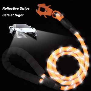 Correa para perro GEIT de 2/4/5/6 pies, correas de cuerda resistentes, correa reflectante de nailon para mascotas con liberación rápida de aluminio/Rana táctica de bloqueo - Product Image 5