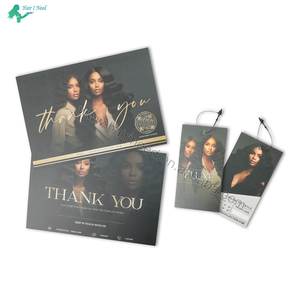 <span class=keywords><strong>Cartellini</strong></span> del prezzo del pacco di capelli con logo personalizzato Waterpoof <span class=keywords><strong>cartellini</strong></span> di carta per capelli per affari di capelli umani - Product Image 3