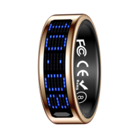En gros Anneau de Dhikr Musulman Intelligent avec Contrôle par Application, Compteur de Louange Tasbih, Compteur Électronique de Prières, Écran OLED, en Acier Allié