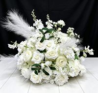 Flores Artificiales de Seda Hechas a Mano de Alta Gama para Decoración de Juegos de Mesa y Bodas, Adornos de Navidad y Año Nuevo