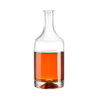Logo personnalisé 750ml Boston Flint Bouteilles de vin en verre pour vodka whisky rhum vis liège vide 50ml 300ml 500ml Options