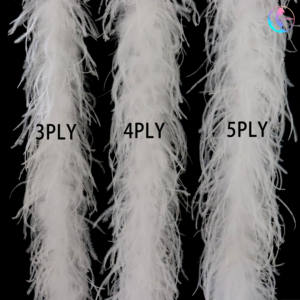 Boas de Plumas de Avestruz de 5 Capas (10-15 cm), Teñidas Ecológicamente, Personalizadas a la Perfección para Galas de Lujo y Representaciones Teatrales - Product Image 3