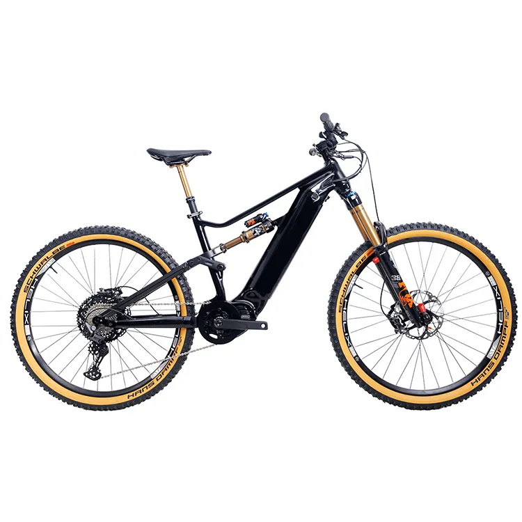 Full suspension Bafang Middle Drive M600 500W motor Vee tire mountain bike elettrica ebike