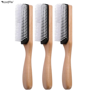 Peine <span class=keywords><strong>de</strong></span> Madera Wanmei Portátil <span class=keywords><strong>de</strong></span> <span class=keywords><strong>Nueve</strong></span> Filas para Cabello, Peine Grande para Peinar el Cabello - Product Image 1