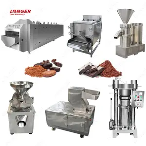 Industrial Cocoa Oil Press Equipment Cacao Bean Production Line Cocoa Powder Grinding Machine