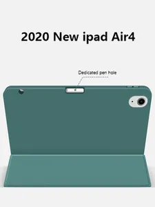 Casing Penutup Tablet Silikon Lembut Pelindung Tinggi untuk iPad Air 4/5 10.9 Inci dengan Slot Pena Kanan