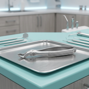 Bk Industries Forceps d'extraction dentaire pour molaires supérieures droites Fig. 67 R6, poignée moletée, argenté, manuel, Classe I, certifié CE - Product Image 3