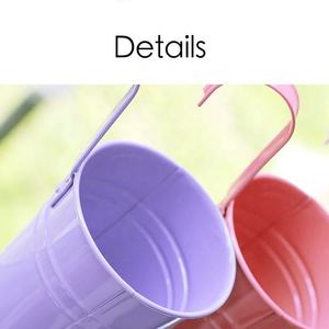 Factory Wholesale Outdoor Garden Home Decor French Bucket <strong>Flower</strong> <strong>Vases</strong> Metal <strong>Flower</strong> Holder Metal <strong>Vases</strong> - Product Image 3