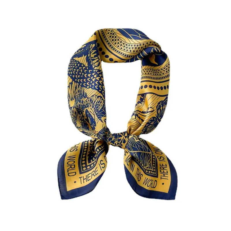 Оптовая продажа 70x70 см роскошный бренд шеи галстук женский бренд шелковый квадратный шарф для женщин