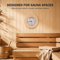 Sauna Dijual Modern dari Kayu Spruce dengan Termometer & Higrometer Ganda untuk Aksesoris Sauna, Penggunaan di Gym & Apartemen