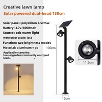 Lampe de jardin extérieure, IP65, en aluminium, verre trempé, LED, rotative, angle réglable, sur pied, pour terrasse