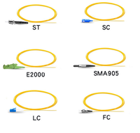 Pigtail SC/APC UPC 0.9mm CCTC feraturan Singlemode Mutilmode 9/125 G657A2 LSZH PVC kabel jaket serat optik kabel Patch ekor babi
