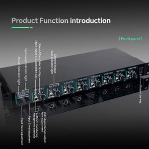 Amplificador de Auriculares Profesional 1u XLR de 8 Canales HA800 V2, Distribuidor de Auriculares Metálico para Estudio y Escenario - Product Image 6