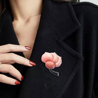 Nouvelle broche lotus de style chinois, peinte à la main, épingle en forme de graine de lotus, décoration florale traditionnelle pour Hanfu et Cheongsam, corsage unisexe en zinc