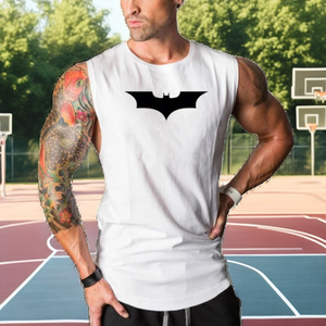 Camiseta sin mangas para hombre, talla grande, informal, de punto, 100% algodón, transpirable, holgada, deportiva, para correr, baloncesto, entrenamiento, de secado rápido - Product Image 2