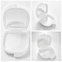 Boîte de rangement pour aligneurs dentaires, étui pour protège-dents avec miroir, boîte orthodontique avec trou d'aération, usage quotidien