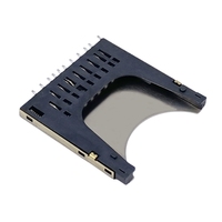 Connecteur de carte SD standard, support de carte mémoire deux-en-un autopropulsé de type push-push pour équipement de communication