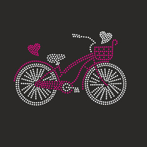 Modèle de transfert en fer étincelant en forme de diamant pour t-<span class=keywords><strong>shirt</strong></span> en cristal de vélo - Product Image 1