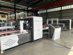 Caja de cartón corrugado con Control informático de alta velocidad, máquina encoladora de carpetas automática/máquina para fabricar cajas de cartón - Product Image 4
