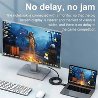Kabel Konverter 1.8M Tipe C ke DVI 24+1 24+5 HD 1080P USB C DVI untuk Thunderbolt MacBook Pro LCD Proyektor Monitor