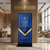 Kios Digital Signage Layar Sentuh LCD Ukuran 55 65 75 85 98 Inci untuk Periklanan Bisnis Dalam Ruangan