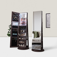 Coiffeuse moderne avec miroir rotatif et verrouillable, rangement pour bijoux, maquillage, boucles d'oreilles et colliers de grande taille, pour chambre à coucher, fabricant de produits de beauté