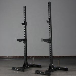 보디빌딩 웨이트리프팅 기능성 트레이너 블랙 조절식 다기능 바벨 랙 스탠드 스쿼트 랙 - Product Image 2